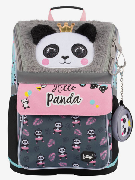 BAAGL  Szürke iskolatáska zippy panda Baagl