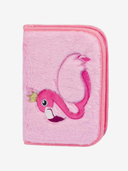 BAAGL  Rózsaszín iskolai tolltartó egyszintes Baagl Flamingo
