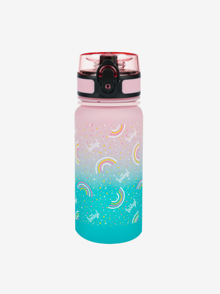 BAAGL  Rózsaszín tritán szivárványos gradiens ivópalack, 350 ml Baagl