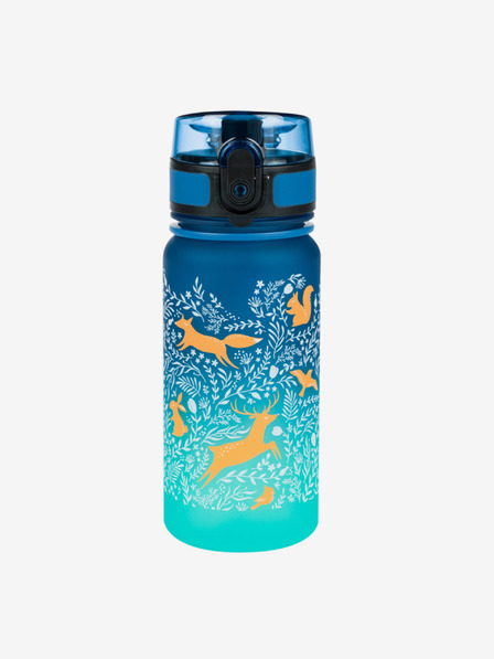 BAAGL  Kék tritán ivópalack gradiens erdő, 350 ml Baagl