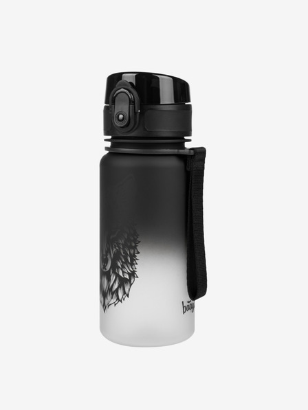 BAAGL  Fekete tritán ivópalack gradiens farkas, 350 ml Baagl