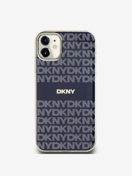 DKNY PC/TPU ismétlődő mintás tonális csíkos Magsafe hátlap iPhone 11 kék DKNY DKNY