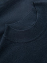 Ombre Clothing Férfi kötött fél garbó viszkózzal - sötétkék V4 OM-SWTN-0125 Ombre ruházat