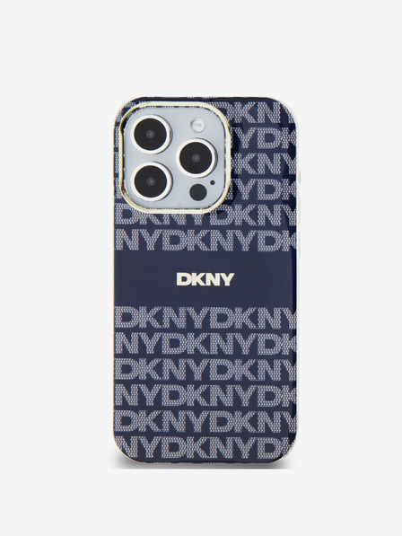 DKNY PC/TPU ismétlődő mintás tonális csíkos Magsafe hátlap az iPhone 13 Pro Max készülékhez Kék DKNY