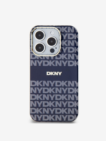 DKNY PC/TPU ismétlődő mintás tonális csíkos Magsafe hátlap az iPhone 14 Pro Max kék DKNY számára