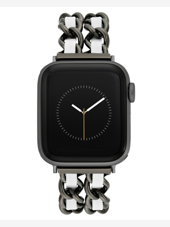 Steve Madden Női Steve Madden acél és vegán bőr szíj Apple Watch-hoz 38/40/41mm, WS/1001BKWT424445