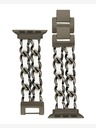 Steve Madden Női Steve Madden acél és vegán bőr szíj Apple Watch-hoz 38/40/41mm, WS/1001BKWT424445