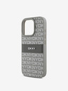 DKNY PU Leather Repeat Pattern Tonal Stripe iPhone 16 Pro Max Beige Telefontok