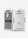 DKNY PU Leather Repeat Pattern Tonal Stripe iPhone 16 Pro Max Beige Telefontok