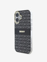 DKNY Repeat Pattern Tonal Stripe Magsafe iPhone 16 Black Telefontok