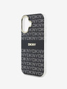 DKNY Repeat Pattern Tonal Stripe Magsafe iPhone 16 Black Telefontok