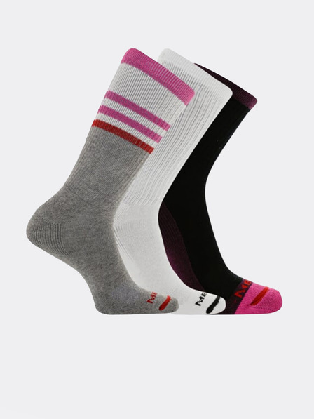 Merrell Merrell Cushioned Cotton Stripe Crew zokni 3 pár