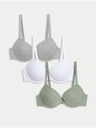 Marks & Spencer Push-up pamut aláöltözetes melltartók, 3 db, méretezés. A-E Marks & Spencer zöld