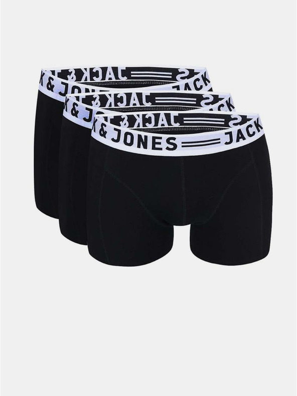 Jack & Jones Három darabos fekete Jack & Jones Sense férfi boxeralsó készlet