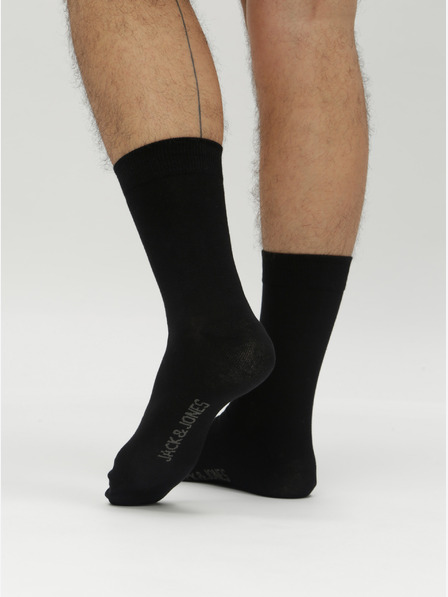 Jack & Jones Öt pár fekete férfi Jack & Jones Jens zokni készlet