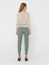 Jacqueline de Yong Krémszínű, mintás crop top 3/4 ujjú pulóver JDY New
