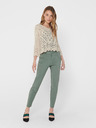 Jacqueline de Yong Krémszínű, mintás crop top 3/4 ujjú pulóver JDY New