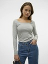 Vero Moda Szürke csíkos basic hosszú ujjú VERO MODA Maxi ing