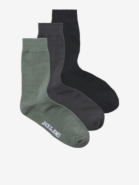 Jack & Jones Három pár férfi zokni készlet fekete, szürke és zöld színben Jack & Jones-tól