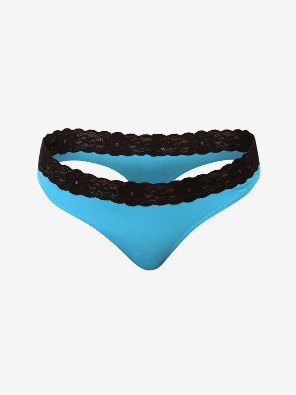 Styx Kék női tanga csipkével Styx