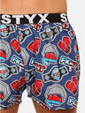 Styx Piros és kék színű, mintás férfi rövidnadrág Styx