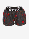 Styx Piros és szürke női mintás alvónadrág Styx karmok