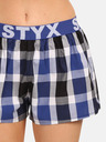 Styx Fekete és kék Styx női kockás rövidnadrág