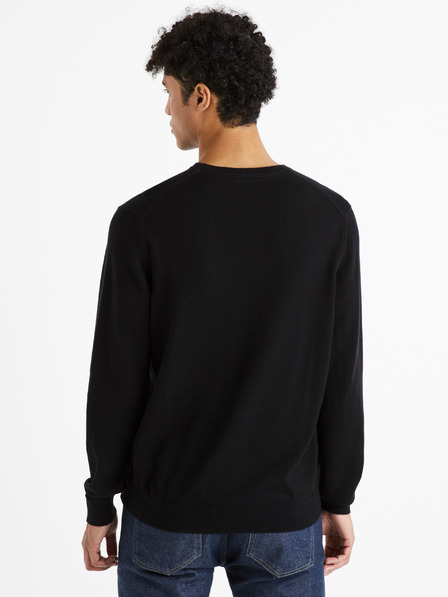 Celio Férfi fekete pulóver Celio Decoton