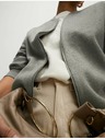 Marks & Spencer Marks & Spencer barna texturált kerek nyakú Bomber stílusú kötött kardigán