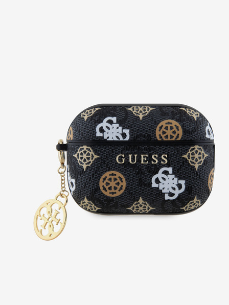 Guess PU 4G Peony Charm Pouzdro pro AirPods Pro 2 Black Tok