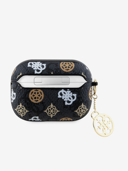 Guess PU 4G Peony Charm Pouzdro pro AirPods Pro 2 Black Tok