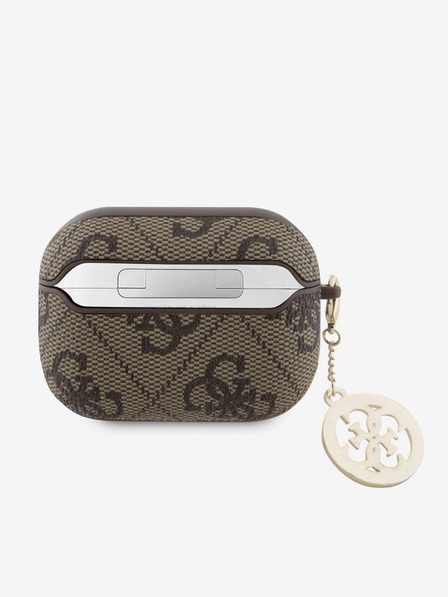 Guess 4G Script PC/PU Charm Pouzdro pro AirPods Pro 2 Brown Tok