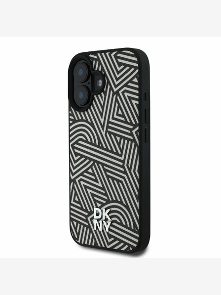 DKNY DKNY PU bőr Crosswalk Pattern Magsafe hátlap iPhone 16 Elefántcsont iPhone 16 Pro Pro Pro borító
