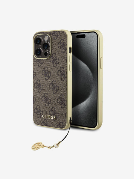 Guess Guess 4G Charm hátlap iPhone 15 Pro Max-hoz Barna Barna