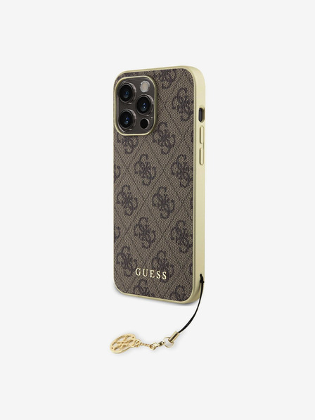 Guess Guess 4G Charm hátlap iPhone 15 Pro Max-hoz Barna Barna