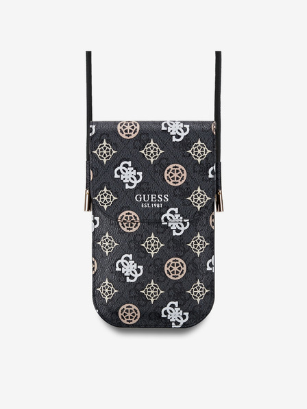 Guess Guess PU 4G bazsarózsa többszínű telefontáska Fekete
