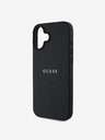 Guess Guess PU szemcsés klasszikus logós MagSafe hátlap iPhone 16-hoz Fekete