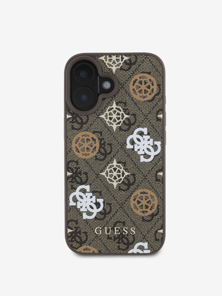 Guess Guess PU 4G bazsarózsa MagSafe hátlap iPhone 16-hoz Barna barna