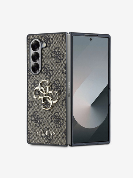 Guess Guess PU PU 4G fém logós fém hátlap Samsung Galaxy Z Fold 6 barna barna