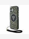 Guess Guess IML Leopárd Leopárd háromszög logós pántos MagSafe hátlap iPhone 16-hoz Barna