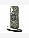 Guess Guess IML Leopárd Leopárd háromszög logós pántos MagSafe hátlap iPhone 16-hoz Barna