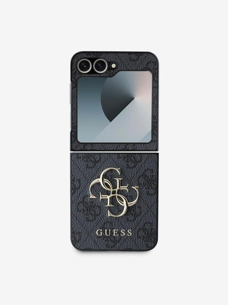 Guess Guess PU 4G fém logós hátlap Samsung Galaxy Z Flip 6 szürke szürke