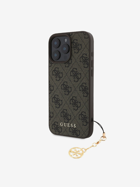 Guess Guess 4G Charm hátlapi borító iPhone 16 Pro Max készülékhez Tone on Tone Barna