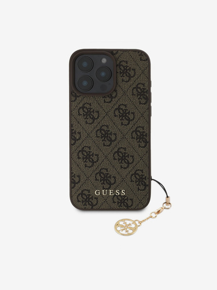 Guess Guess 4G Charm hátlapi borító iPhone 16 Pro Max készülékhez Tone on Tone Barna