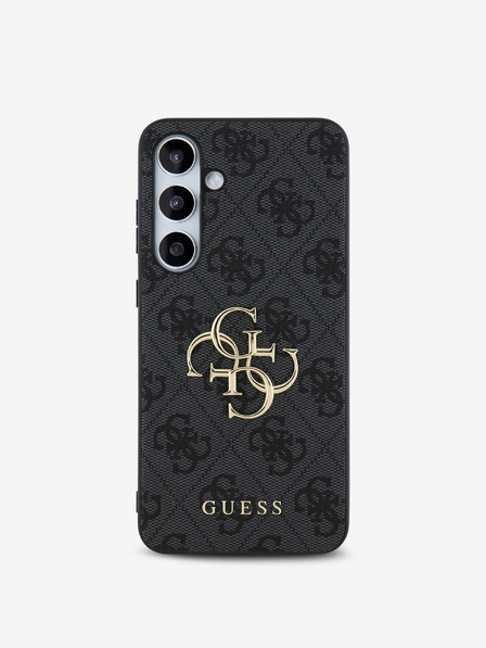 Guess Guess PU 4G fém logós hátlap Samsung Galaxy S24 FE szürke