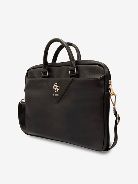 Guess Guess PU szemcsés 4G fém logós notebook táska 15/16" fekete