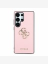 Guess Guess PU szemcsés 4G fém logós hátlap a Samsung Galaxy S25 Ultra rózsaszínhez