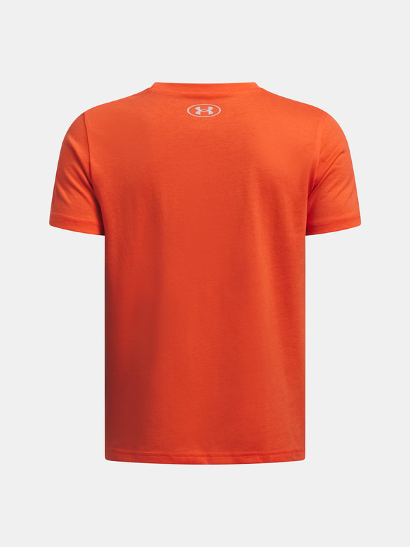 Under Armour UA B SPLIT BIG LOGO SS Póló Narancssárga termék 2. képe