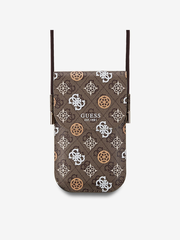 Guess PU 4G Peony Multicolor Taška na Telefon Brown Telefontok Lila akciós termékkép 1