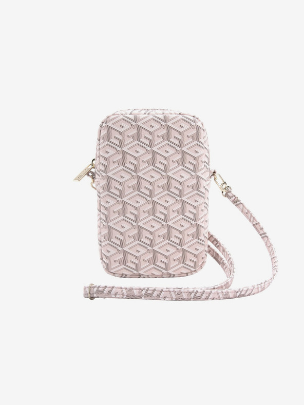 Guess PU G Cube Taška na Telefon se Zipem Pink Telefontok Lila termék 2. képe